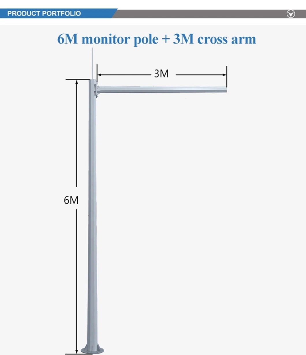 Hot DIP Galvanized Customized Steel CCTV Camera Pole for Traffic Safety